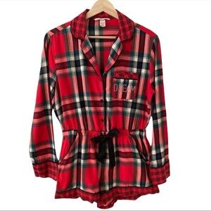 Victoria’s Secret Plaid Dream Romper Pajamas